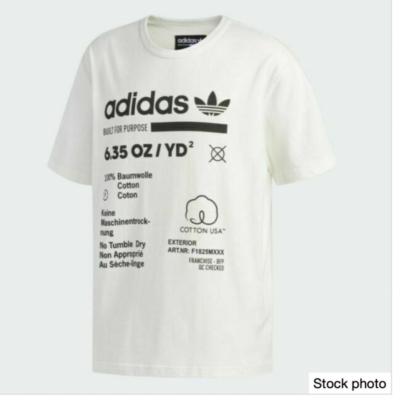 [Adidas] Classic White Built For Purpose  Graphic Logo Tee - Picture 6 of 8